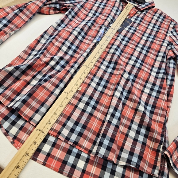 Jack Wills Plain Poplin Red White Shirt Long Sleeve Size Medium Brand NWT - Picture 5 of 10